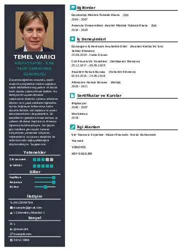 Hukuk Sekreteri Cv Örnekleri cv indir